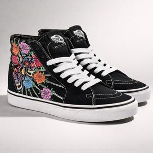 Vans Sk8‑Hi Día De Los Muertos Sugar Skull Floral Men’s 9 Women’s 10.5